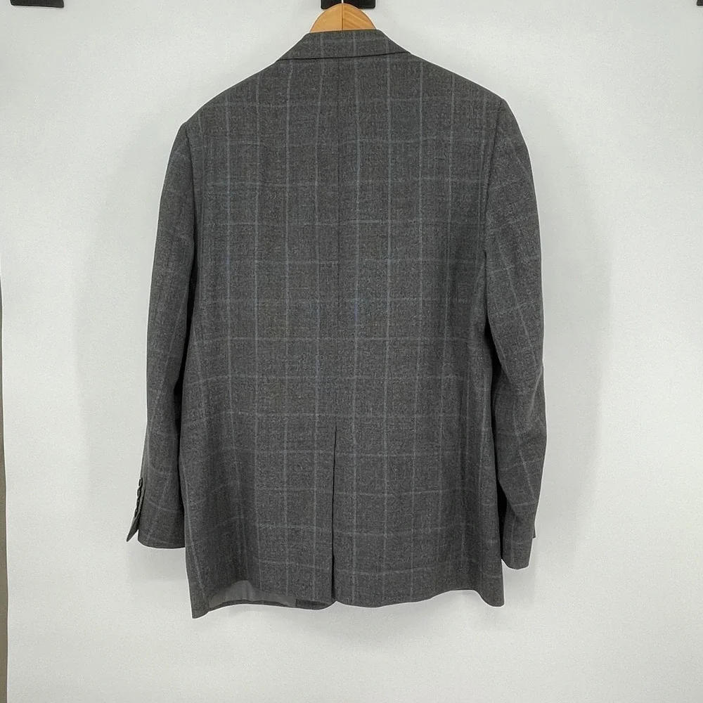 Brooks Brothers Fitzgerald‎ Reda Wool Gray Plaid Sport Coat Blazer 42R